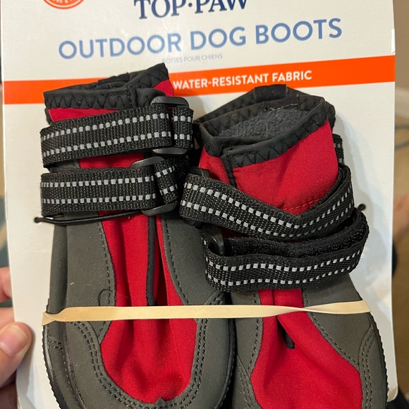 Top Paw Dog Booties red and black size large New - Picture 4 of 7